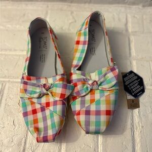 TOMS Plaid Slip-On Shoes - Summer Plaid